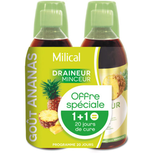 Milical Draineur Ultra Gout Ananas Lot de 2 x 500ml