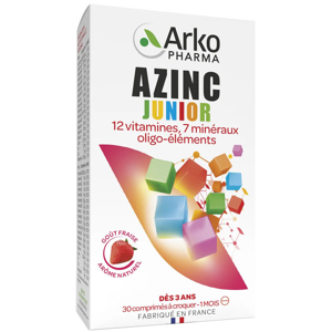 Arkopharma Azinc Vitalite Junior Gout Fraise 30 comprimes