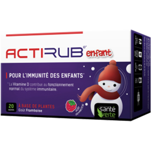 Sante Verte Acti Rub Enfant Immunite Gout Framboise 20 sachets