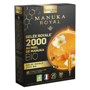 Santarome Bio - Gelée Royale 2000 Miel de Manuka Bio - 20 ampoules - Publicité