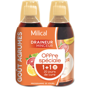 Milical Draineur Ultra Gout Agrumes Lot de 2 x 500ml