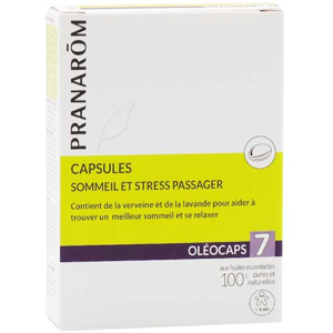 Pranarom Oléocaps 7 Sommeil & Stress passager 30 capsules - Publicité