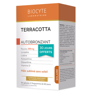 Biocyte Terracotta Solaire Autobronzant Hâle Sublimé Sans Soleil 90 gélules - Publicité