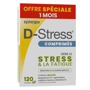 Synergia D-Stress Comprime Pack Eco 1 Mois Boite de 120 comprimes