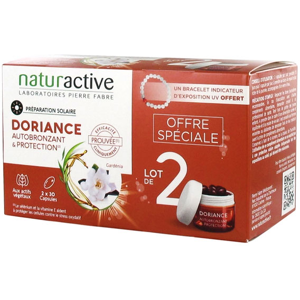 Naturactive Doriance Autobronzant et Protection Lot de 2 x 30 capsules + Bracelet Offert