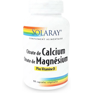 Solaray Calcium + Magnesium + Vitamine D 90 capsules vegetales