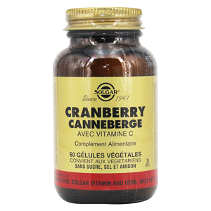 Solgar Cranberry Canneberge 60 gelules vegetales