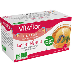 Vitaflor Bio Tisane Jambes Légères 18 sachets - Publicité