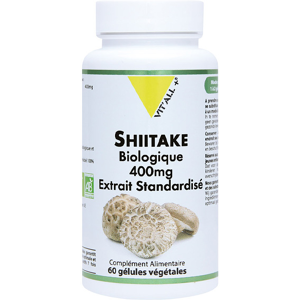 Vit'all+ Shiitaké 400mg Bio 60 gélules végétales - Publicité