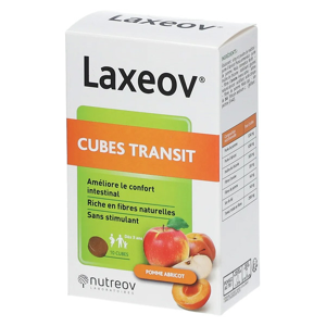 Nutreov Physcience Laxeov Cubes Transit Express Pomme Abricot 10 cubes