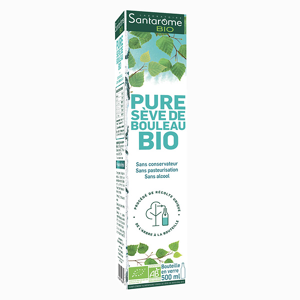 Santarome Bio - Pure Sève de Bouleau Bio - Détoxifie & Reminéralise - 500ml - Publicité