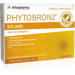 Arkopharma Phytobronz Preparateur Solaire Huiles Vegetales 30 capsules