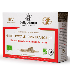 Ballot-Flurin Sante Preparation Dynamisee Gelee Royale 100% Francaise Bio 10 ampoules