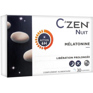 Bausch & Lomb C'zen Nuit Mélatonine Libération Prolongée 30 comprimés - Publicité