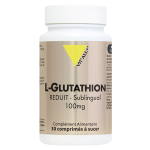 Vit'all+ L- Glutathion Réduit 100mg 30 comprimés à sucer - Publicité
