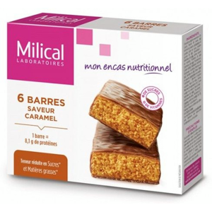 Milical Barres Minceur Hyperproteinees Caramel 6 Unites