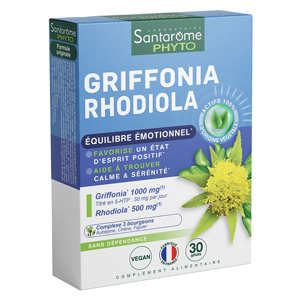 Santarome Bio Santarome Phyto - Griffonia Rhodiola - Equilibre emotionnel - 30 gelules