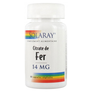 Solaray Fer 14mg 60 capsules vegetales