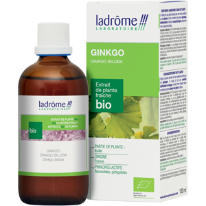 Ladrôme Extraits de Plantes Fraîches Ginkgo Biloba Bio 100ml - Publicité