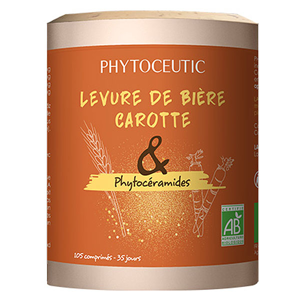 Phytoceutic Levure de Bière Carotte & Phytocéramides Bio 105 capsules - Publicité