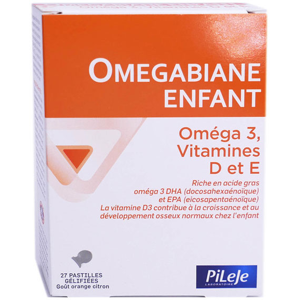 Pileje Omegabiane Enfant Omega 3 Vit D et E 27 pastilles gelifiees