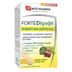 Forte Pharma Forte Digest Digestion Difficile 20 comprimes effervescents