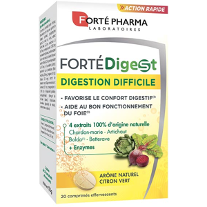 Forté Pharma Forté Digest Digestion Difficile 20 comprimés effervescents - Publicité