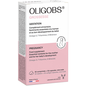 Laboratoire CCD Oligobs Grossesse - Omega 3 - Fer - Magnesium - 30 comprimes + 30 capsules