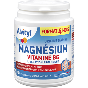 Alvityl Magnésium Vitamine B6 Libération prolongée dès 12 ans 120 comprimés - Publicité