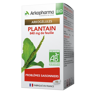 Arkopharma Arkogélules Plantain Bio 45 gélules - Publicité