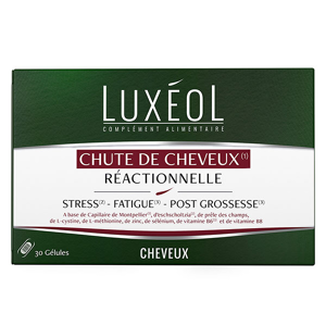 Luxeol Chute de Cheveux Reactionnelle 30 gelules