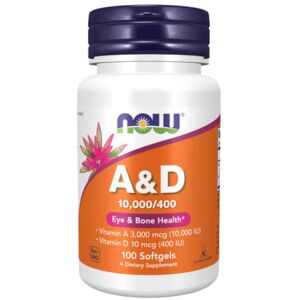 Now Foods Vitamines a&d 10000/400iu - 100 softgels