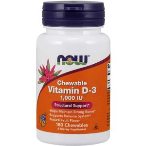 Now Foods Vitamine d3 1000iu - 180 comprimes a croquer