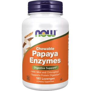 Now Foods Enzymes de papaye - 180 comprimés à croquer