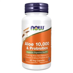 Now Foods Aloe vera 10.000 & probiotiques - 60 veg caps