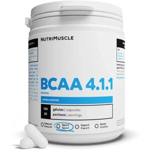 Nutrimuscle BCAA 4.1.1 Constructeurs en gélules - 400 gélules - Nutrimuscle - Nutrition pure - Acides aminés