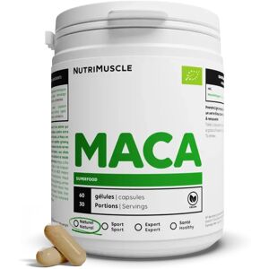 Maca bio en gelules - 60 gelules - Nutrimuscle - Nutrition pure - Plantes