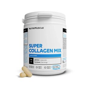 Super Collagen Mix en gelules - 1600 gelules - Nutrimuscle - Nutrition pure - Proteines