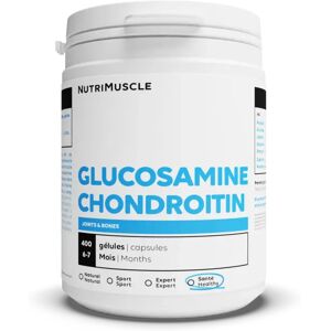 Mix Glucosamine + Chondroïtine en gelules - 400 gelules - Nutrimuscle - Nutrition pure - Nutriments