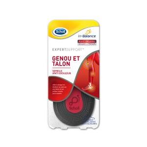 Scholl ExpertSupport Semelles Anti-Douleur Genou et Talon 1 Paire - Boîte plastique 1 paire de semelles