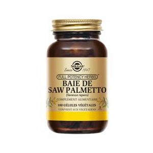 Solgar Baies de Saw Palmetto 100 Gelules Vegetales - Flacon 100 gelules