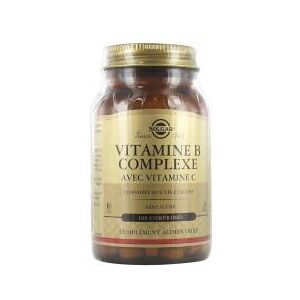 Solgar Vitamine B Complex avec Vitamine C 100 Comprimes Flacon 100 comprimes