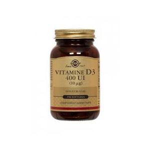 Solgar Vitamine D3 400 UI (10mcg) 250 Gelules - Flacon 250 gelules