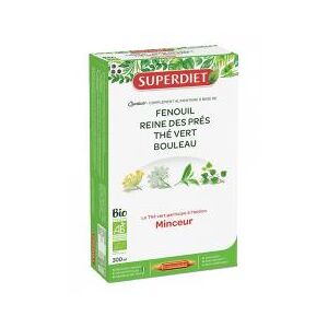 Superdiet Quatuor The Vert Minceur Bio 20 Ampoules Boite 20 ampoules de 15 ml