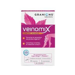 Granions Veinomix 60 Comprimés - Boîte 60 comprimés - Publicité