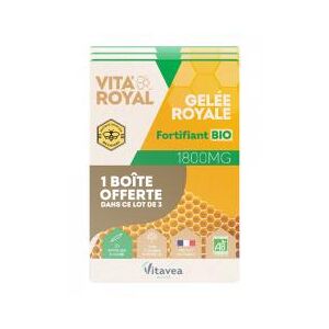 Vitavea Vita'Royal Gelee Royale Bio 1800 mg Lot de 3 x 10 Ampoules - Lot 3 x 10 ampoules de 10 ml