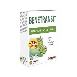 Ortis Benetransit Transit Intestinal 54 Comprimes + 18 Comprimes Offerts - Boîte 72 comprimes