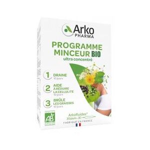 Arkopharma Arkofluides Programme Minceur Bio - Boîte 3 x 10 ampoules