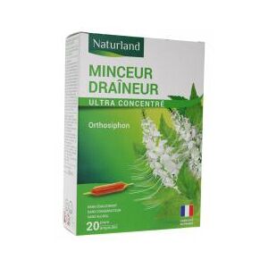 Naturland Minceur Draineur 20 Ampoules Buvables de 10 ml - Boîte 20 Ampoules de 10 ml