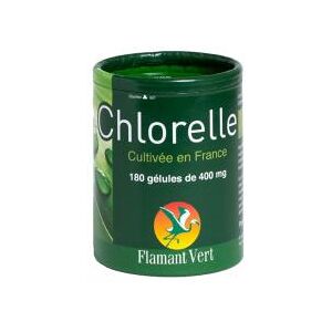 Flamant Vert Chlorelle 180 Gelules de 400 mg - Boîte 180 gelules